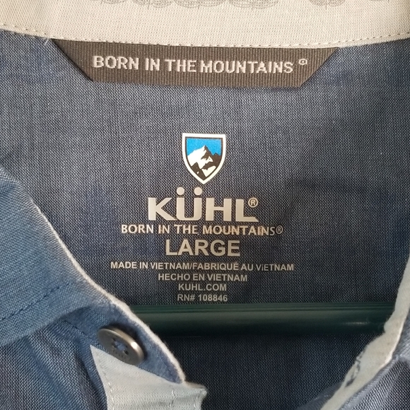 Kuhl Mens Large Shirt Thrive Short Sleeve Button Up WITH TAGS - Picture 13 of 16